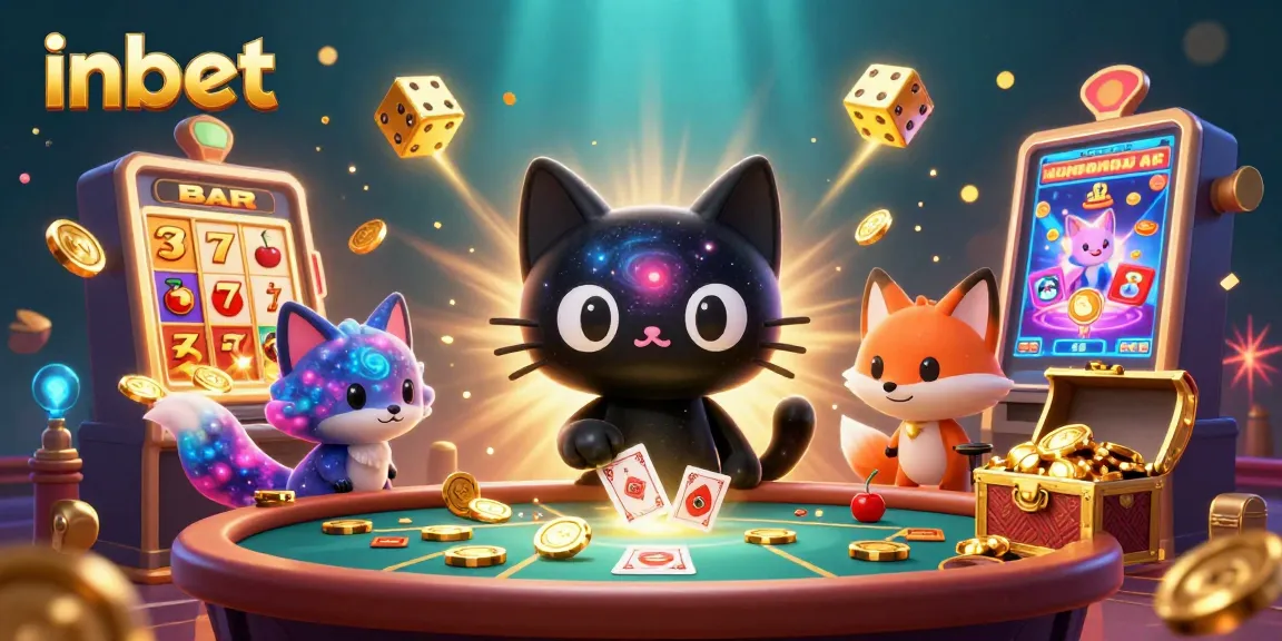 Experience gaming excitement inbet with a vibrant 3D cosmic casino scene featuring a captivating black hole cat.