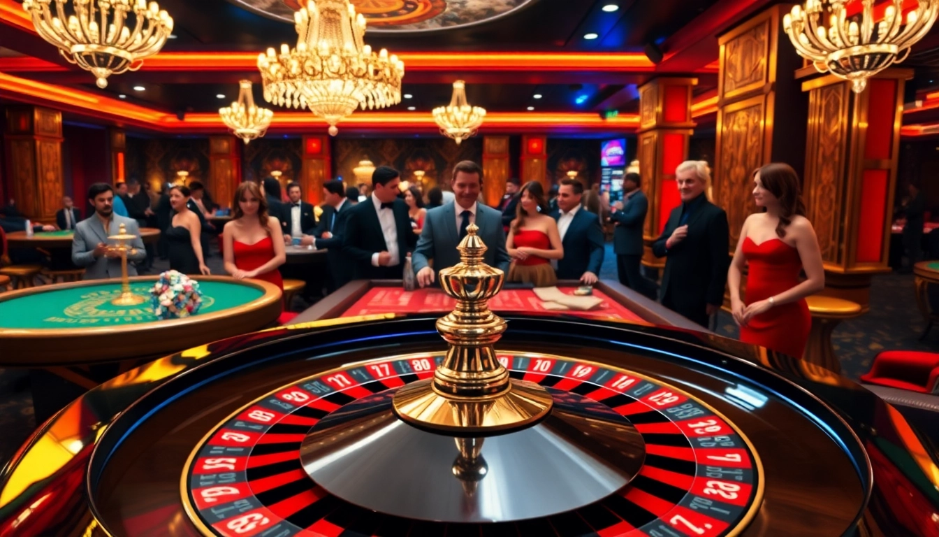 Players enjoying a high-stakes game at 68VIP's luxurious casino.