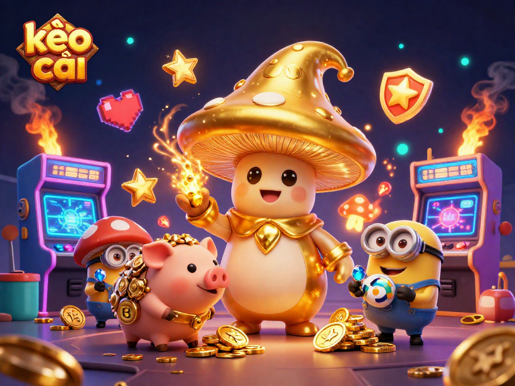 Engage with exciting kèo nhà cái visuals featuring a magical casino scene of golden treasures.