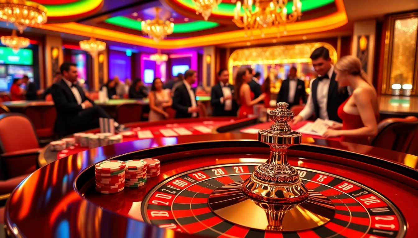Experience the excitement of gambling at https://x88.law/ with vibrant roulette tables and enthusiastic players.
