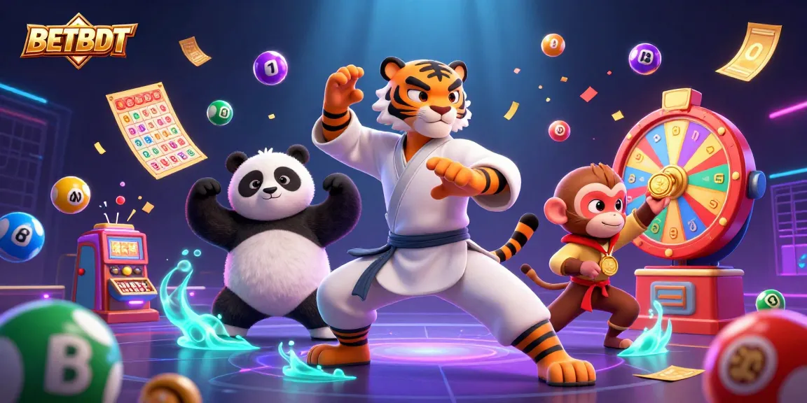 Engage with BETBDT's vibrant gaming scene featuring dynamic characters and thrilling lottery elements.