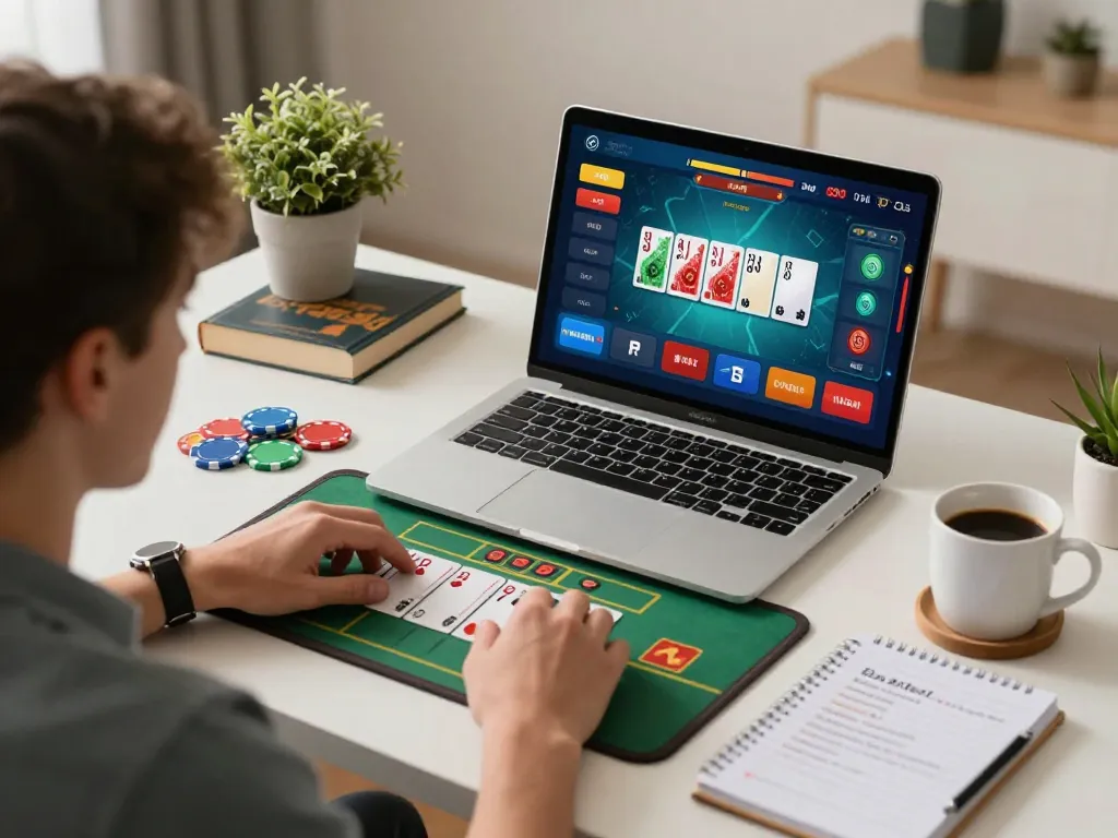 Engaging in game bài with interactive online interface and strategic betting options.