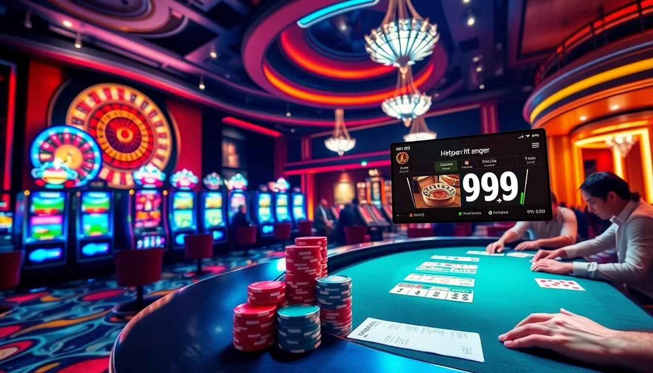 Players enjoying a vibrant casino atmosphere with games at https://rr99.center/ showcasing luxury and excitement.