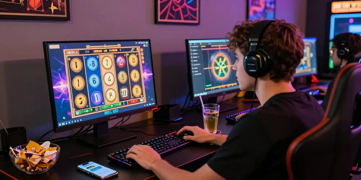 Exciting scene of online casinos that accept credit cards with a player enjoying a vibrant slot game experience.