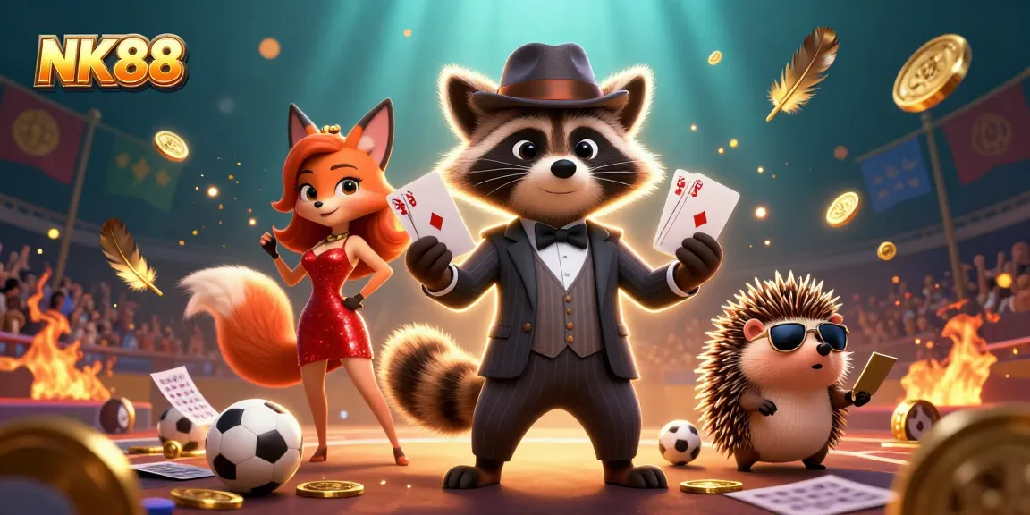 Experience the thrilling NK88 online betting with captivating characters and vibrant sports elements.