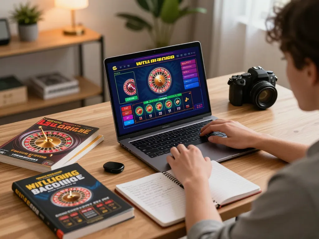 Player engaging with rr88 online casino roulette game, showcasing vibrant interface and focused strategy.