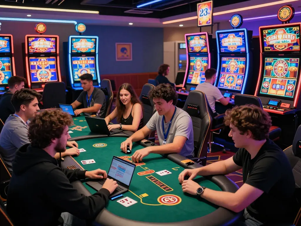 Exciting gaming environment at 23win with players enjoying diverse games.