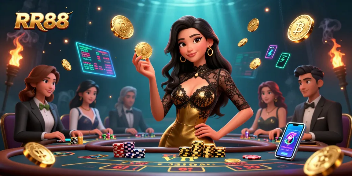 Stack high-value golden chips at RR88 VIP baccarat table in an exclusive setting.