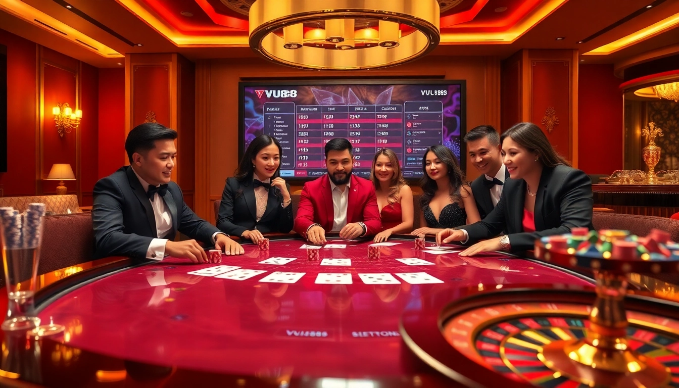 Action-packed poker game at VU88.art, showcasing intense players and high-quality casino ambiance.