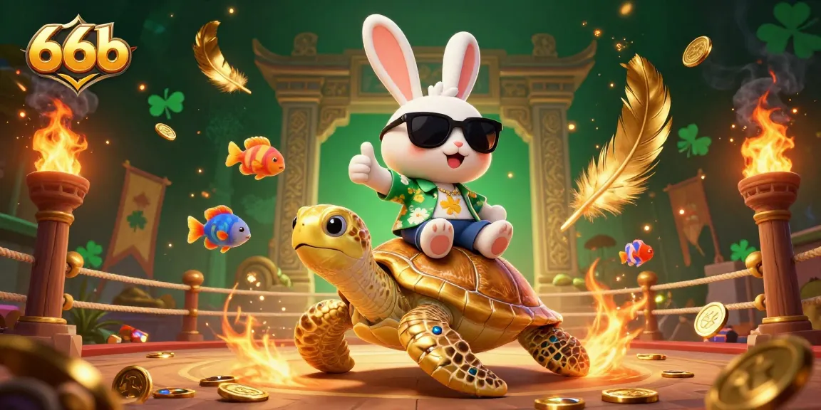 Experience vibrant gameplay with 66b as lucky characters spark excitement in an online casino scene.