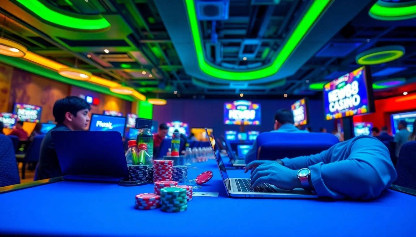 Exciting online gaming scene reflecting new88's vibrant atmosphere.