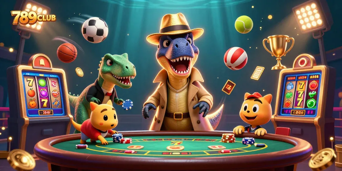Engage with exciting games at 789CLUB featuring vibrant scenes with animated characters winning big.