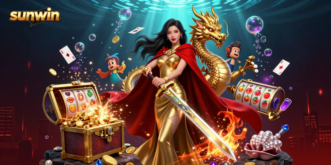 Win exciting prizes at Sunwin slots with a vibrant and dynamic underwater casino adventure!