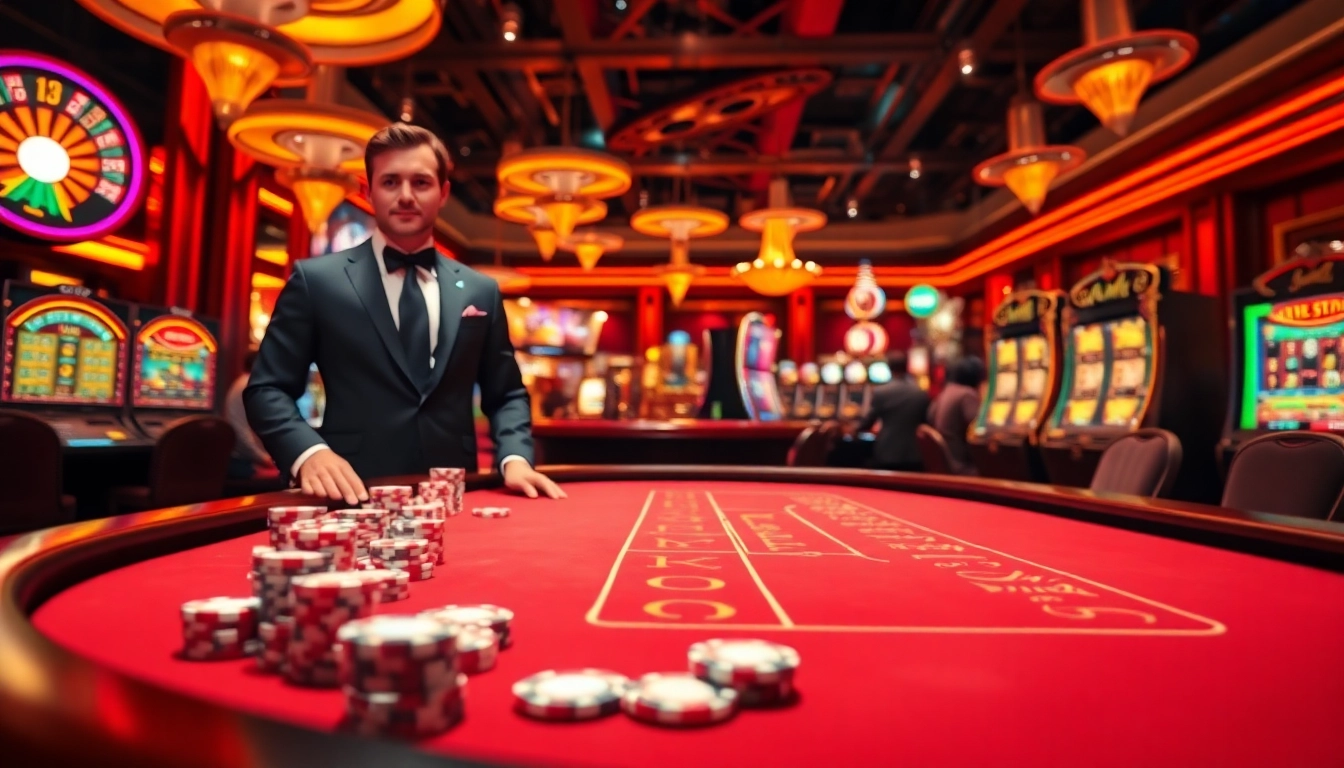 Engage with exciting gameplay at keonhacai.claims featuring a glamorous casino environment.