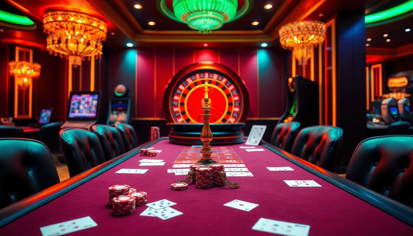 Experience high-stakes action at https://www.eejl33.com/ with a vibrant casino scene featuring poker and roulette.