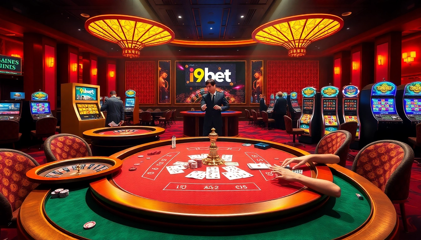Experience excitement at i9bet with lively casino action featuring poker and slot machines.
