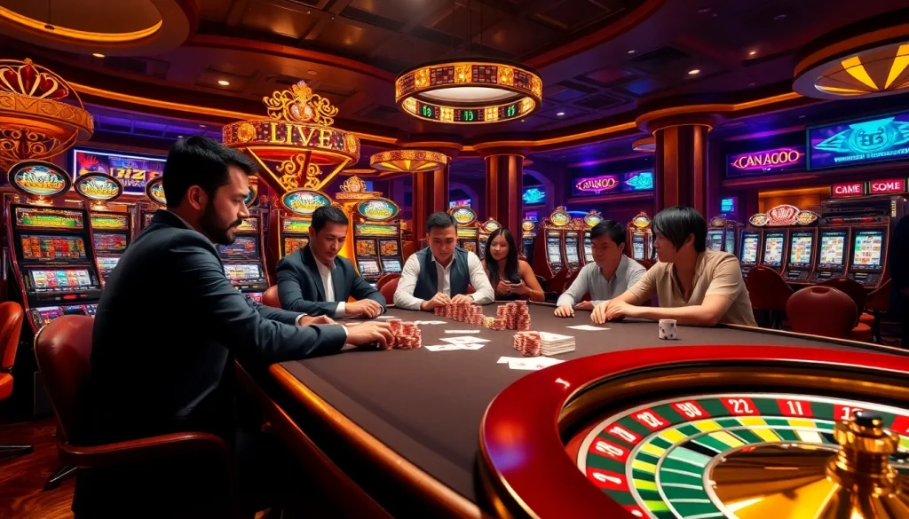 Experience the thrilling excitement of U888 with a high-stakes poker game and vibrant casino visuals.