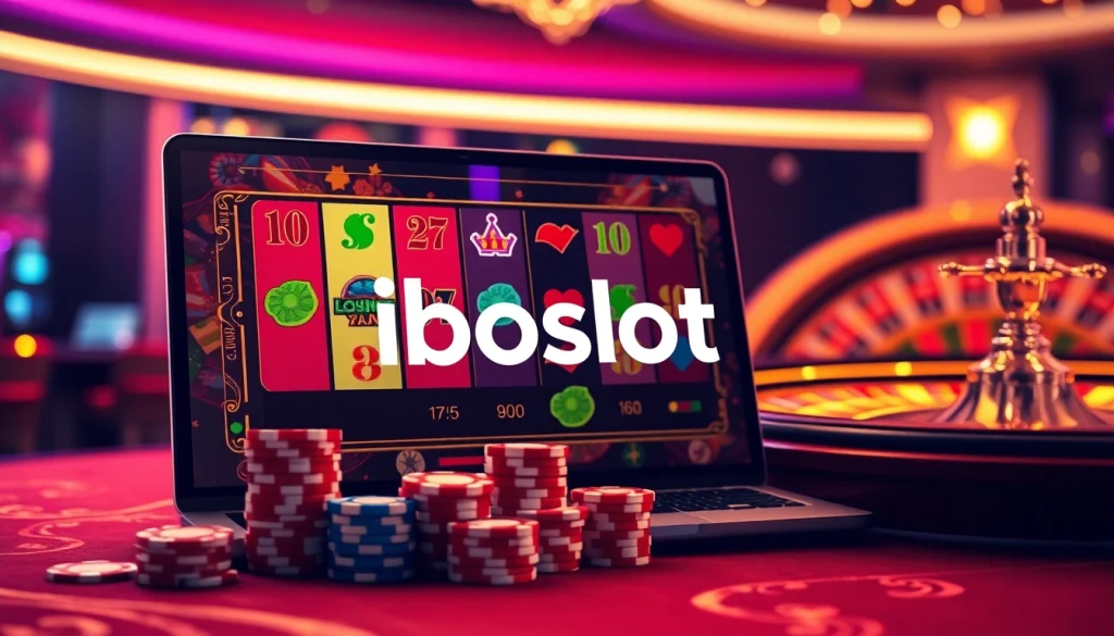 Experience thrilling online gameplay with iboslot at a vibrant virtual casino.