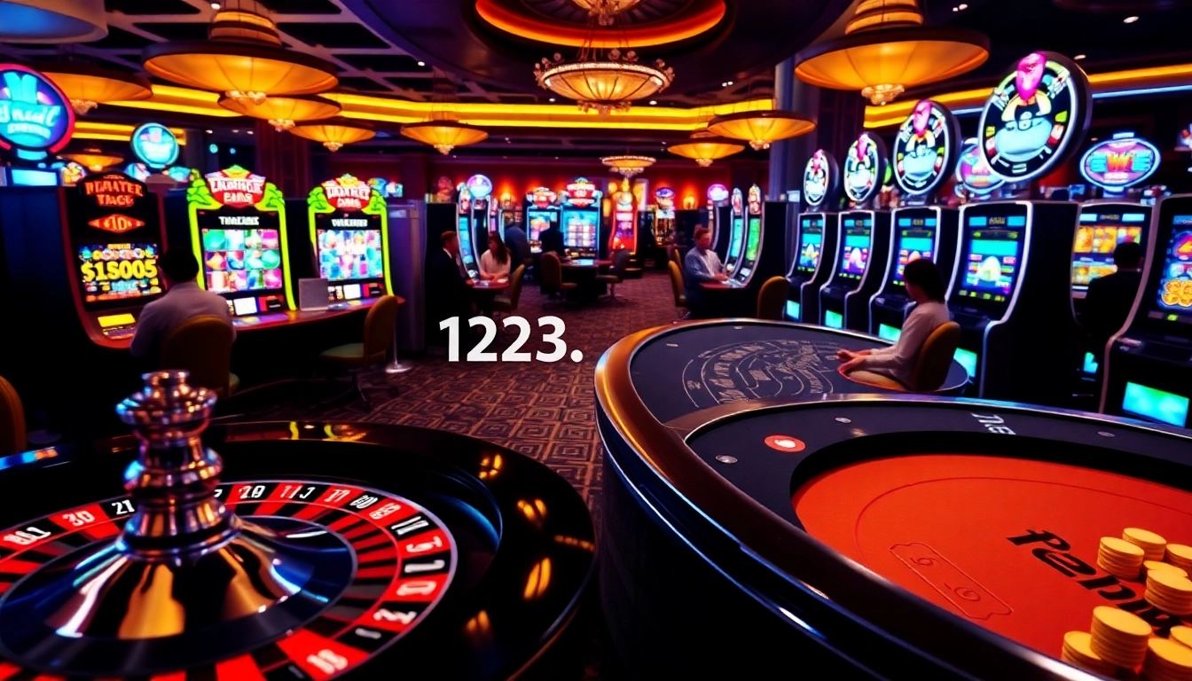Engage in thrilling gameplay at 123b.ing with poker chips and roulette wheel.