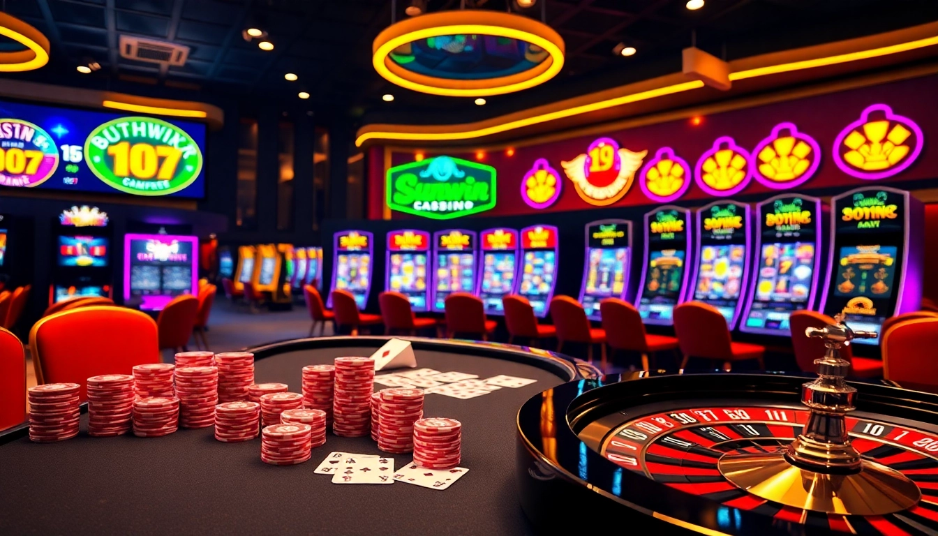 Experience thrilling wins at Sunwin's vibrant casino atmosphere with poker and roulette games.