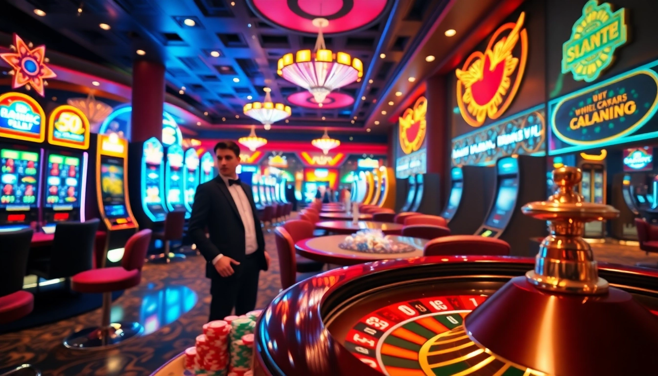 Experience the thrill of winning at top online casinos like win vn, showcasing vibrant gaming elements.