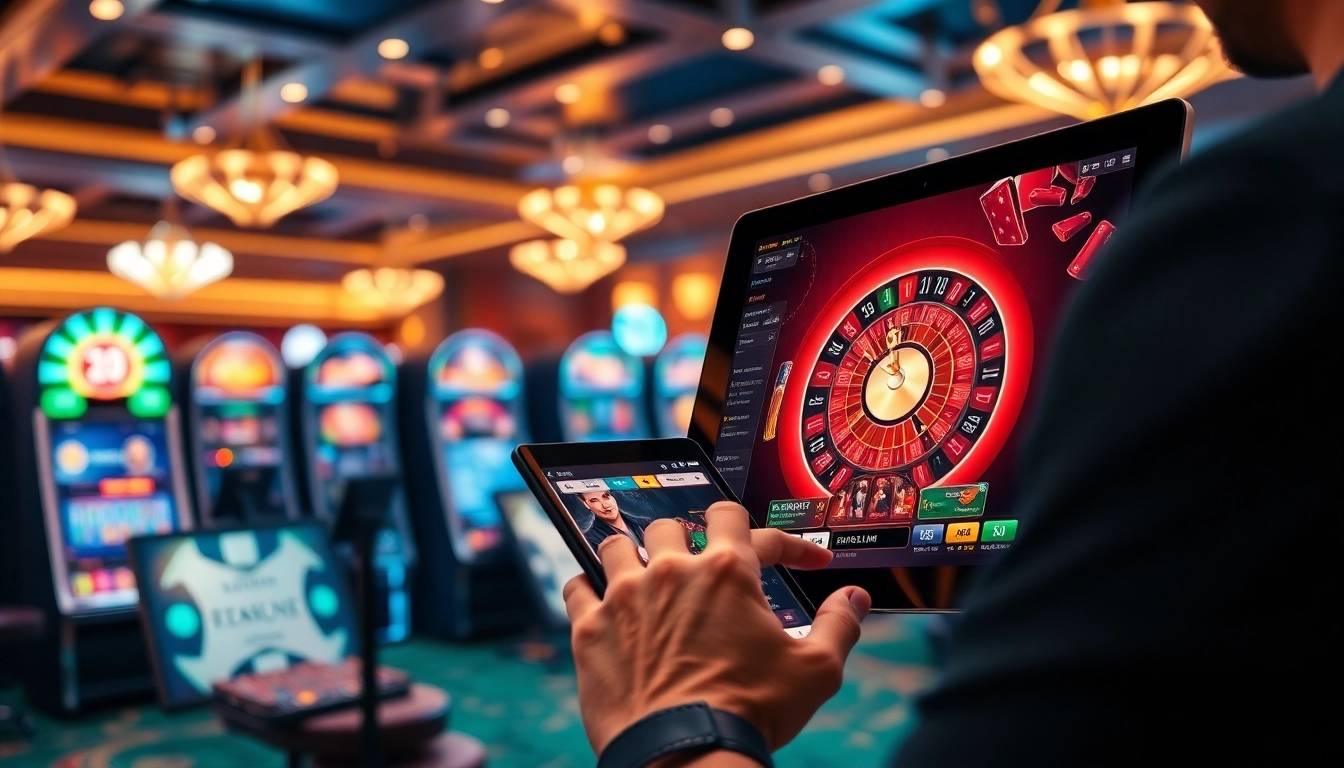 Engaging user interface of ev88win.live showcasing online casino games in a vibrant digital environment.