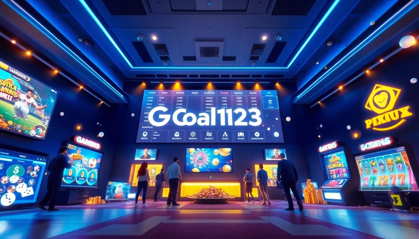 Goal123's engaging online gaming environment showcasing sports betting, casino games, and vibrant player interactions.
