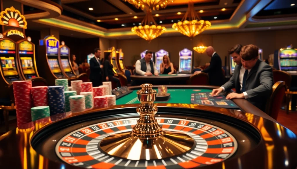 Experience the excitement of gambling at LC88 with thrilling casino games and vibrant poker chips.