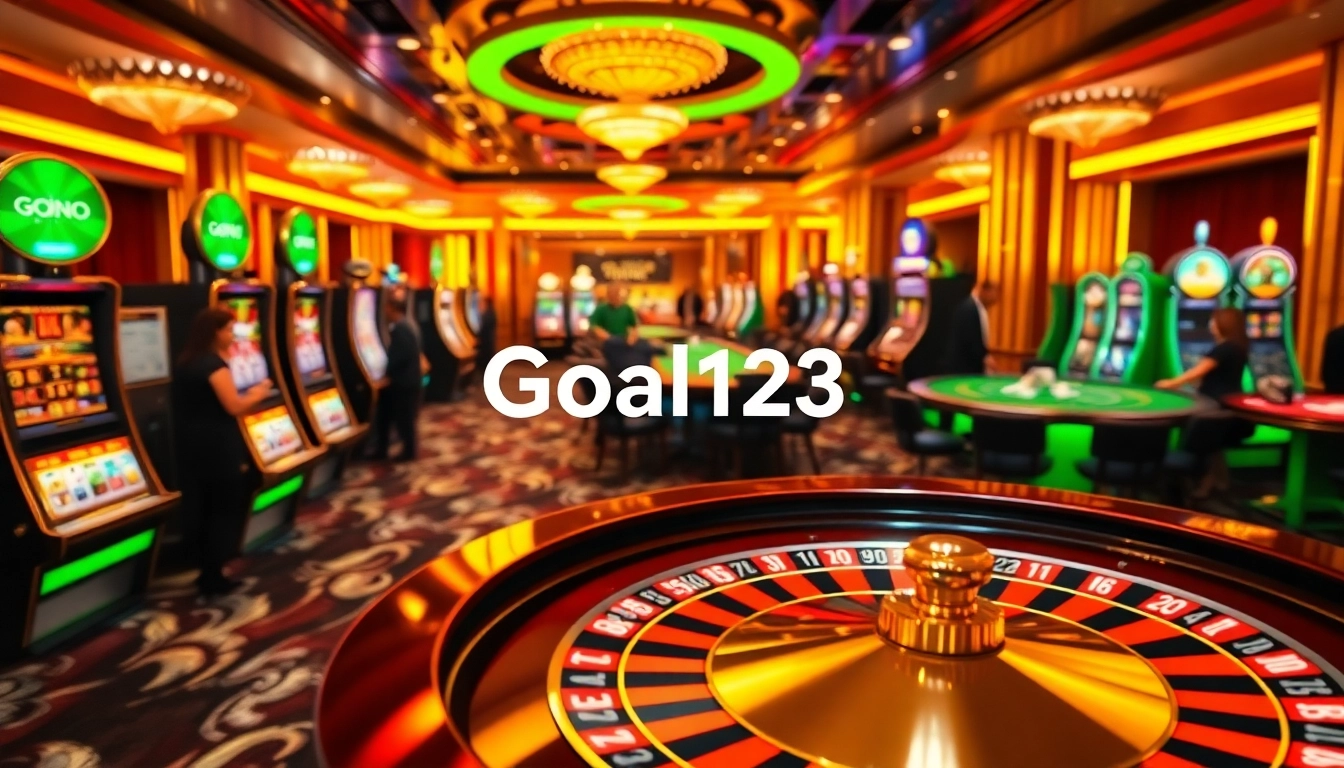 Players engaging in thrilling games at Goal123 online casino, featuring roulette, slots, and live dealers.
