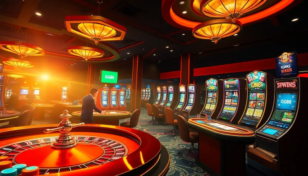 Experience thrilling games at GG88, featuring vibrant tables and interactive betting options.