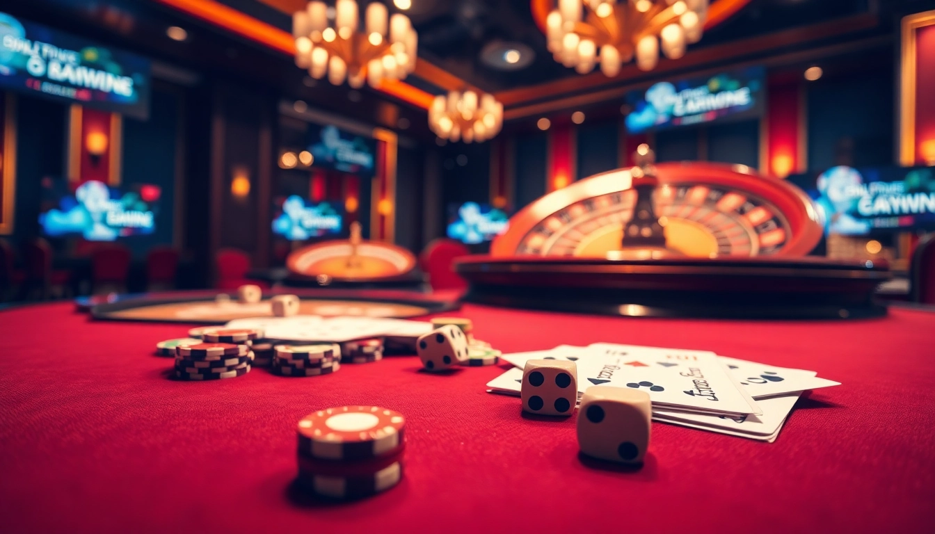 Lively casino scene featuring a poker table and updates from https://luongsontv23.com/ with vibrant colors.