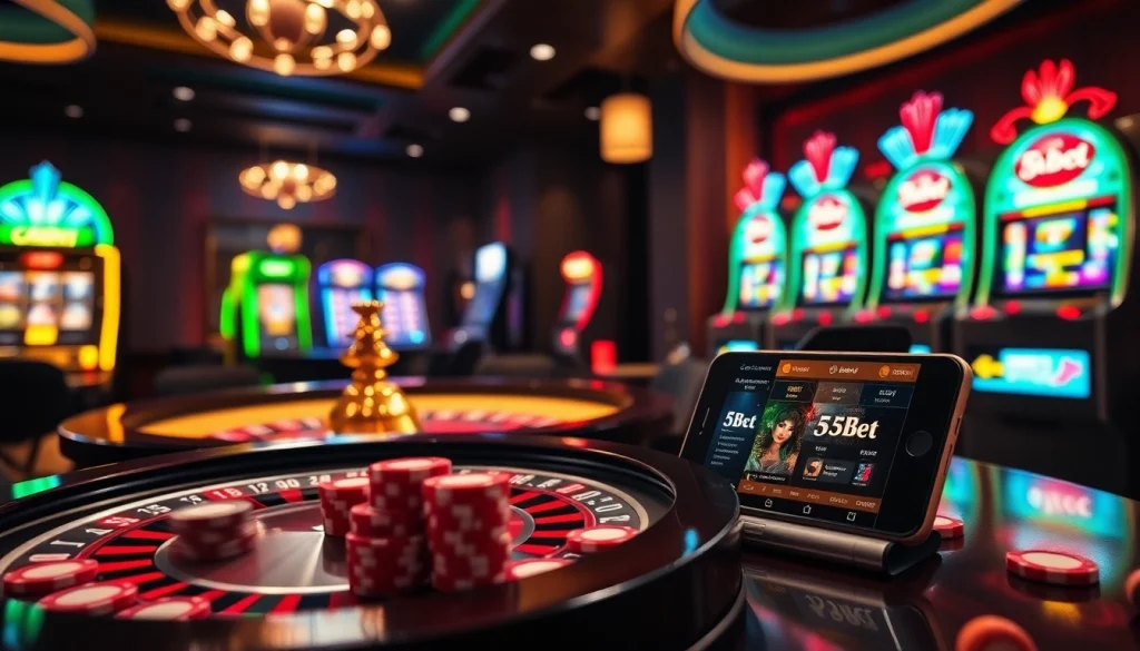 Playing at 5GBet: Experience the thrill of casino gaming with vibrant slots and roulette.