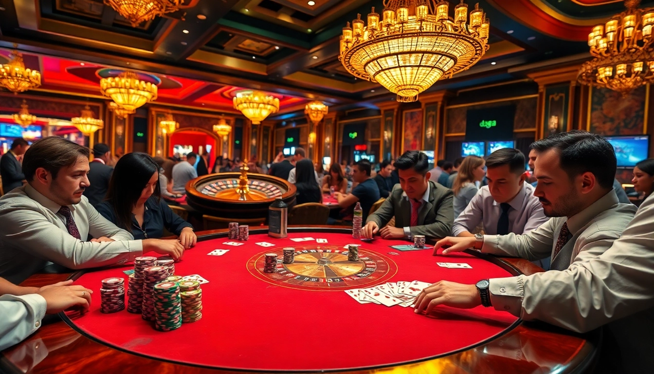 Experience excitement with daga at a high-stakes poker table filled with vibrant chips and cards.