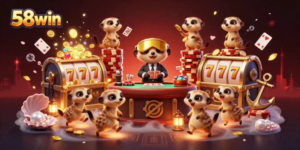 Experience thrilling games at 58win with unique meerkat casino characters and dynamic action.